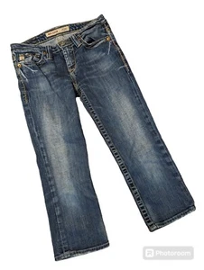 Big Star Jeans Maddie Mid Rise Fit Blue Kids Girls Size 24 - 26"W 21"L - Picture 1 of 6