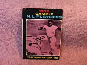 1971 N. L. Playoffs #199 GAME 2 TOPPS Baseballkarte USED OFF CENTERED - Bild 1 von 2
