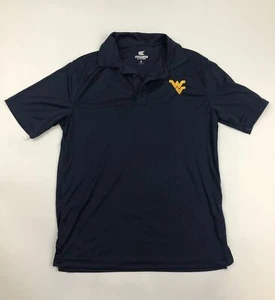 Colosseum WVU West Virginia Mountaineers Logo Short Sleeve Polo Men's S Navy - Picture 1 of 1