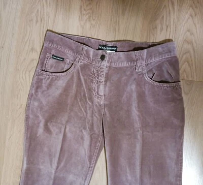 Jeans de diseñador de terciopelo Dolce and Gabbana talla 42 hechos en Italia  Foto 1 de 4