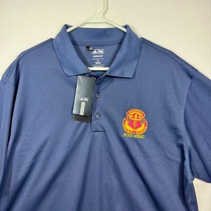 Adidas Golf Polo Shirt ClimaLite Project Sustain MRMC Logo Navy Sz XL NWT - Picture 1 of 10