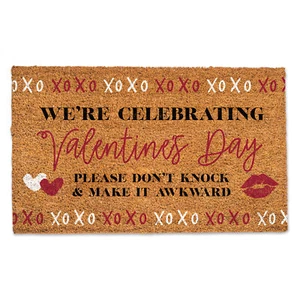 Creative Products We Are Celebrating Valentine's Day 30 x 20 Door Mat - Picture 1 of 1