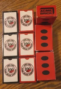 Vintage Acme Brick Co. Centennial 1891-1991 Playing Cards ~ Sealed 6 decks. - Picture 1 of 9