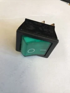Rocker Switch C1353ATO/GRN Switch Arcolectric Replaces C1553AT 250V - Picture 1 of 3