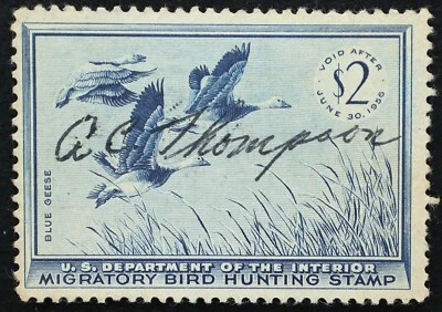 U.S. Used Stamp Scott #RW22 $2 Federal Duck Hunting. Very Fine. Choice! - Image 1 of 2