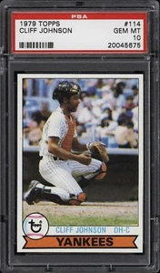 1979 Topps #114 Cliff Johnson - Yankees - PSA 10 - 20045675 - Baseballkarte - Bild 1 von 2