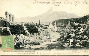 MARTINIQUE 1906 Postkarte RUINES DE ST. PIERRE gestempelt (Z756) - Bild 1 von 3