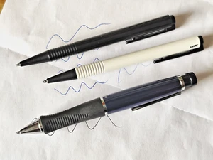 Papermate PhD blau + 2x Lamy Logo Kunststoff / Kugelschreiber Stift / gebraucht - Bild 1 von 4