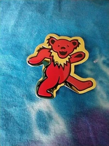 Pegatina metálica metálica de oso bailarín rojo de 2 pulgadas de Grateful Dead - Imagen 1 de 3