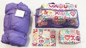 New Pottery Barn Personalized Madeline XO Hearts Sleepover Sleeping Bag Set - Picture 1 of 1