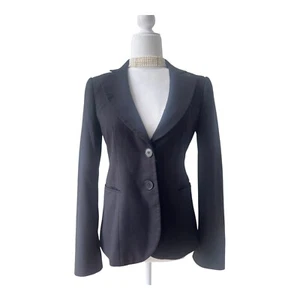 Emporio Armani Blazer Women's Size 6 (ITA 42) Black Two-Button Career Jacket - Picture 1 of 12