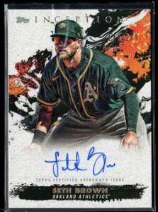 2021 Topps Inception Rookie and Emerging Star Autographs #RESA-SB Seth Brown - Picture 1 of 2