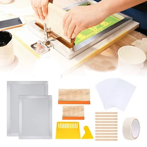 Set of 27 Screen Printing Starter kit Silk Screen Frame, Squeegee, Scraper - Picture 1 of 12