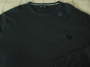 Fred Perry Classic Wool-Blend Sweater, NWT - Men’s 2XL - Gunmetal, $150, K9601 - Picture 1 of 12
