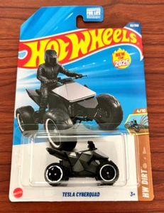 NEW 2025 Hot Wheels Tesla Cyberquad #82 Black HW Dirt 4/10 - Picture 1 of 3