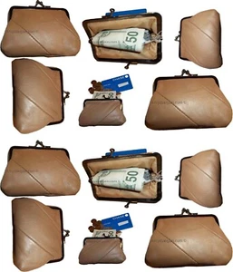 Lot of 12 New Women's Leather Change Purse Coin bag Wallet bag Hand Coin cases - Picture 1 of 12