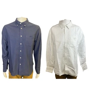 Stussy Herren Frank Oxford Langarmshirt - weiß/Indigo - [111939] - Bild 1 von 10