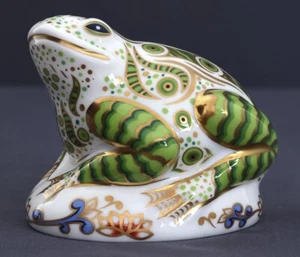 Royal Crown Derby 'Toad' Paperweight Exclusive Ltd.Ed 1st Quality Gold Stopper - Picture 1 of 8