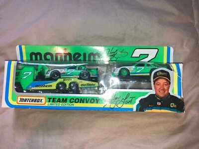 Matchbox Team Convoy Harry Gant Manheim Nascar  Transporter #7  AUTOGRAPHED - Image 1 of 3