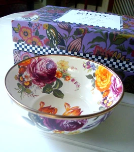NEW MacKenzie Childs GLOW Home Apothecary PARADISE POTPOURRI With 6" Floral BOWL - Picture 1 of 17