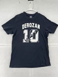 San Antonio Spurs Demar Derozan Shirt Adult Medium Black Short Sleeve '47 Brand - Picture 1 of 8