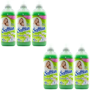 Softlan Weichspüler FRÜHLINGSFRISCH 6x 1 Liter 34 WL Flasche aus 100% Altplastik - Bild 1 von 1