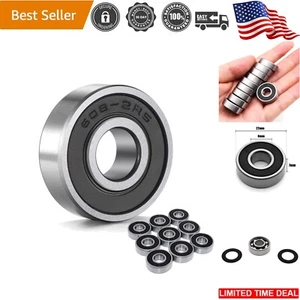 Ball Bearings Steel Double Rubber Sealed 8x22x7mm for Skateboards Inline Skates - Picture 1 of 9