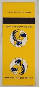 Matchcover South Africa Durban Trek Gasoline Giraffe - Picture 1 of 2