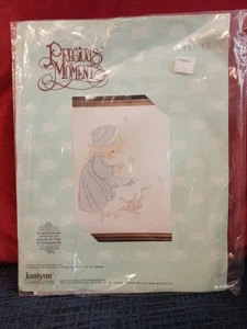 Precious Moments Counted Cross Stitch Kit 131 69 Girl Birds Janlynn Vintage - Picture 1 of 12