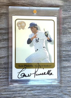 2001 FLEER GREATS OF THE GAME LOU PINIELLA ON-CARD AUTO AUTOGRAPH SILVER HOLO - Image 1 of 2