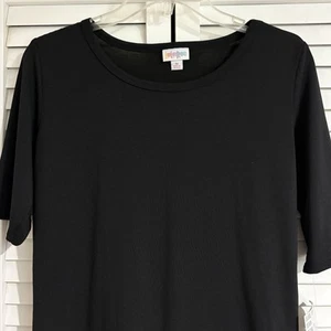 Lularoe Gigi Black Top Shirt Sz Medium Workwear Classic Short Sleeve NEW - Picture 1 of 7