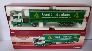 CORGI CC13428 MAN TGA CURTAINSIDE 'GAULT HAULAGE' GREEN MINT BOXED 1:50 - Picture 1 of 8
