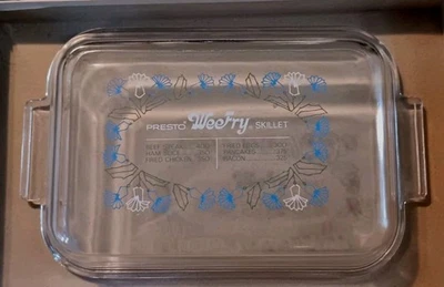 Tapa de vidrio de repuesto para sartén eléctrica Presto Wee Fry vintage  Foto 1 de 3