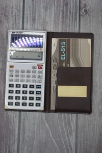 Vintage Sharp EL-515 Solar Pocket Scientific Calculator W/ Case And Instructions - Picture 1 of 3