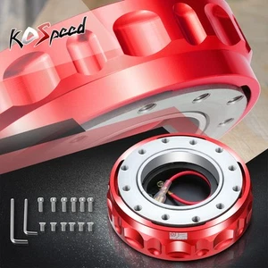 J2 6-Hole Steering Wheel Low Profile Twist Lock Quick Release Hub Adapter Red - Foto 1 di 7