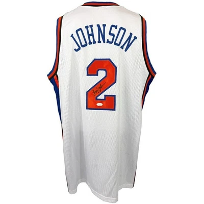 Larry Johnson autographed signed jersey NBA New York Knicks JSA COA - Image 1 of 4
