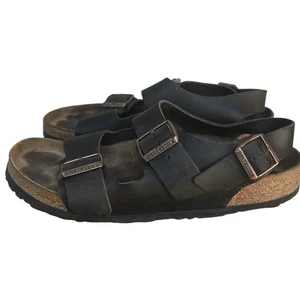 Birkenstock Sandalen dunkelbraun Leder Riemchen. Größe 41. - Bild 1 von 9