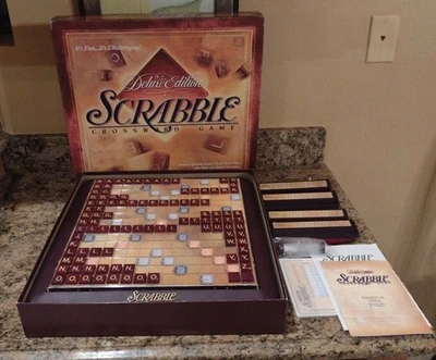 Scrabble Deluxe Rotating Deluxe  Turntable EdComplete Tiles Timer Instructions  - Image 1 of 4