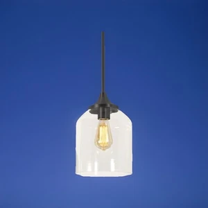 AFX Inc. WMMP08MBBK William 1 Light 8 inch Black Pendant Ceiling Light - Picture 1 of 2