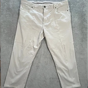 Pantalones Ermenegildo Zegna Para Hombres 42×28 Marfil Algodón-Elastano 5 Bolsillos Ajustados Elastizados - Imagen 1 de 13