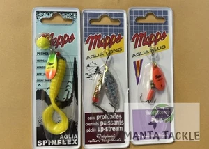 NEW 3 x Mepps Lure Aglia Long Fluo Spinflex Tiger Trout Perch Pike Spinners No2 - Picture 1 of 1