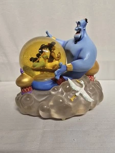 Disney Aladdin Genie Jasmine A WHOLE NEW WORLD Figurine Music Snowglobe - Picture 1 of 2