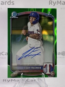 /99 Cody Freeman Auto 2025 Bowman CPA-CFR Chrome 1st Autograph Green Lava Texas - Bild 1 von 2
