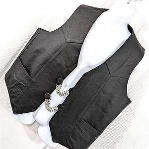 ALLSTATE LEDER! SCHWERE SCHWARZE ECHTLEDER BIKER/MOTO WESTE POW KETTEN! gr 2xl - Bild 1 von 13