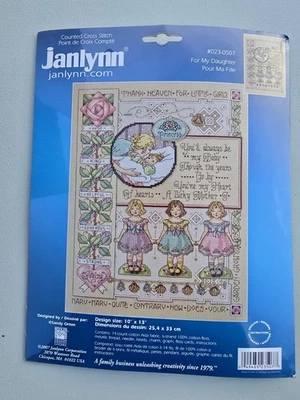 FOR MY DAUGHTER Janlynn 023-0507 RARE! Sandy Orton Counted Cross Stitch KIT NEW! - Image 1 of 4