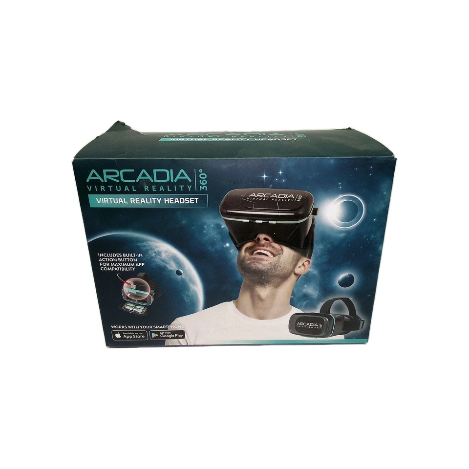 Arcadia Virtual 360 Reality Headset Smart Phones Google Apple - Image 1 of 4