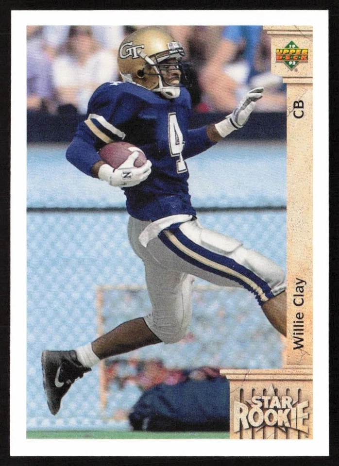 1992 Upper Deck Willie Clay #7 Rookie Detroit Lions - Image 1 of 2