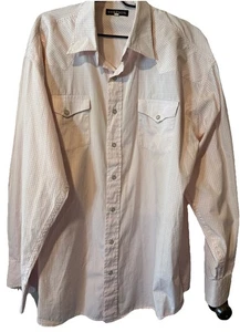 Camisa de manga larga a cuadros rosa/blanco Stetson Western Pearl a presión para hombre 2XL - Imagen 1 de 11