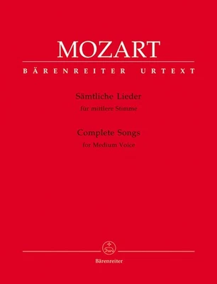Mozart, Complete Songs for Medium Voice and Piano - Image 1 of 3