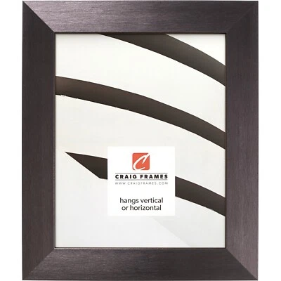 Craig Frames Modern Aesthetics 150, 1.5 Inch Wide Brushed Charcoal Picture Frame Foto 1 de 4